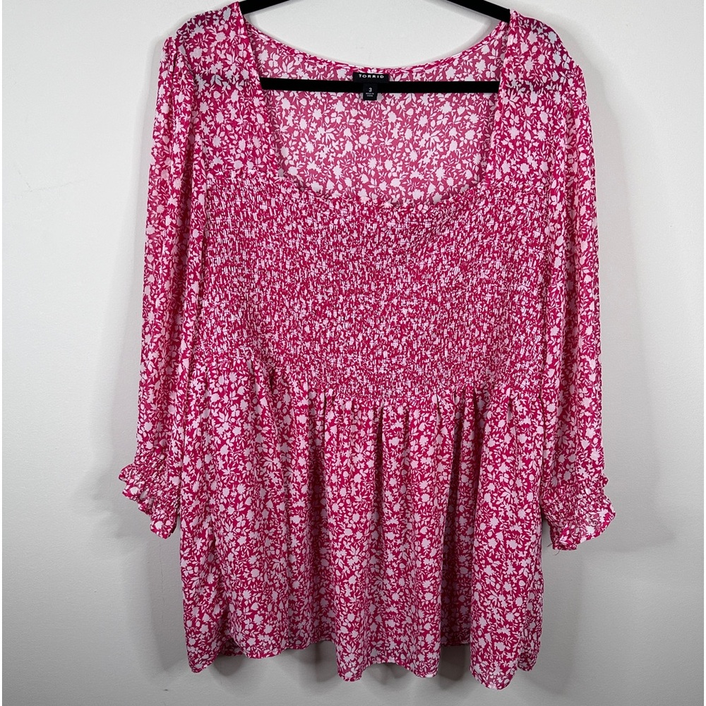 Torrid Pink Floral Women's Top